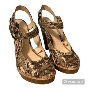 Coach Tamara Snakeskin Heels 7.5 b